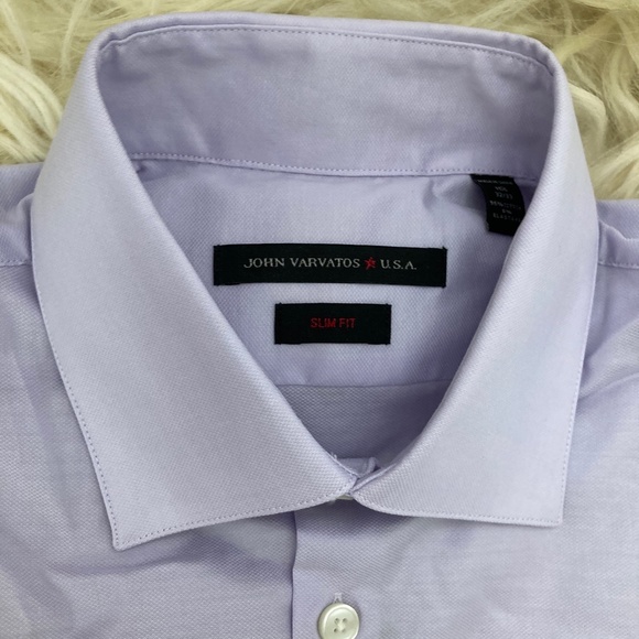 John Varvatos Star USA Soho Slim Fit Stretch Solid Dress Shirt - Picture 9 of 16